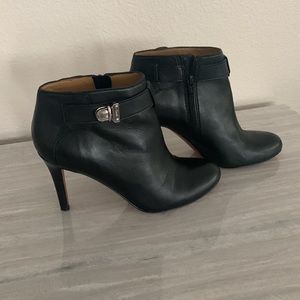 Coach Booties in Black Leather